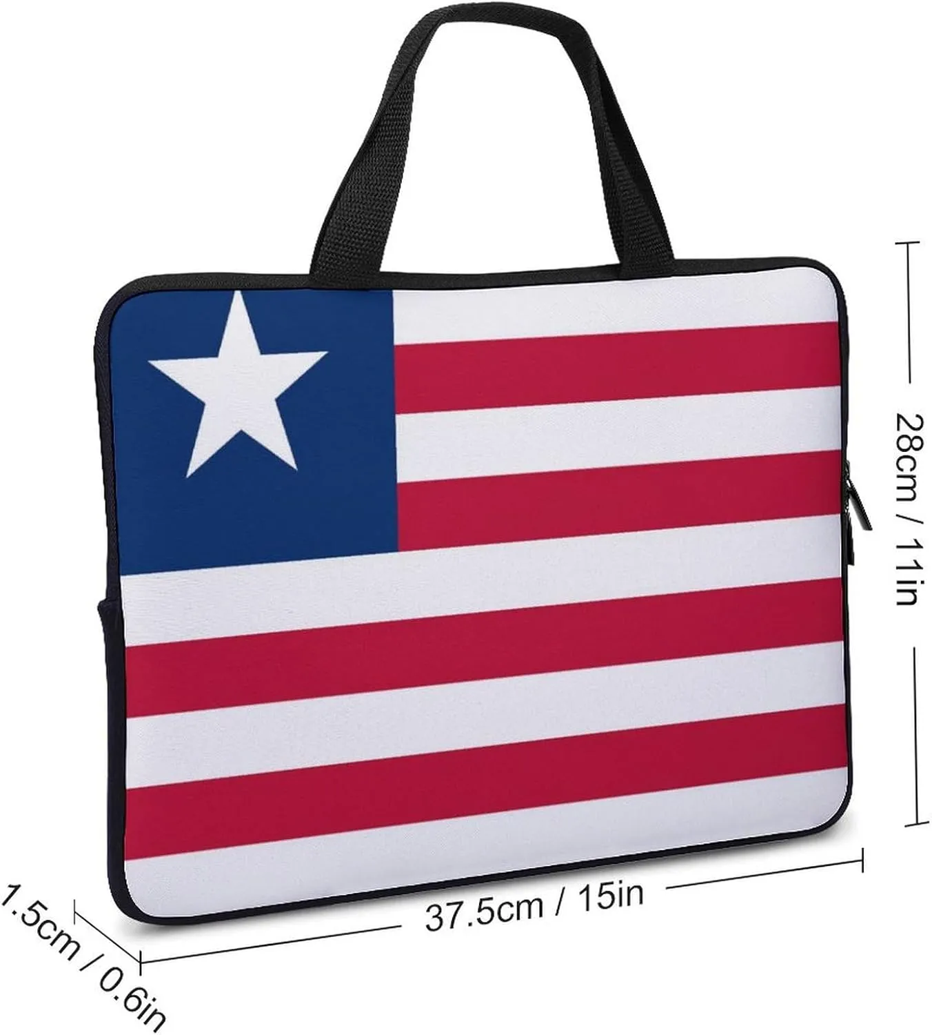 15 Inch Equatorial Guinea Flag Laptop Bag, Protective Neoprene Case for Computer & Tablet
