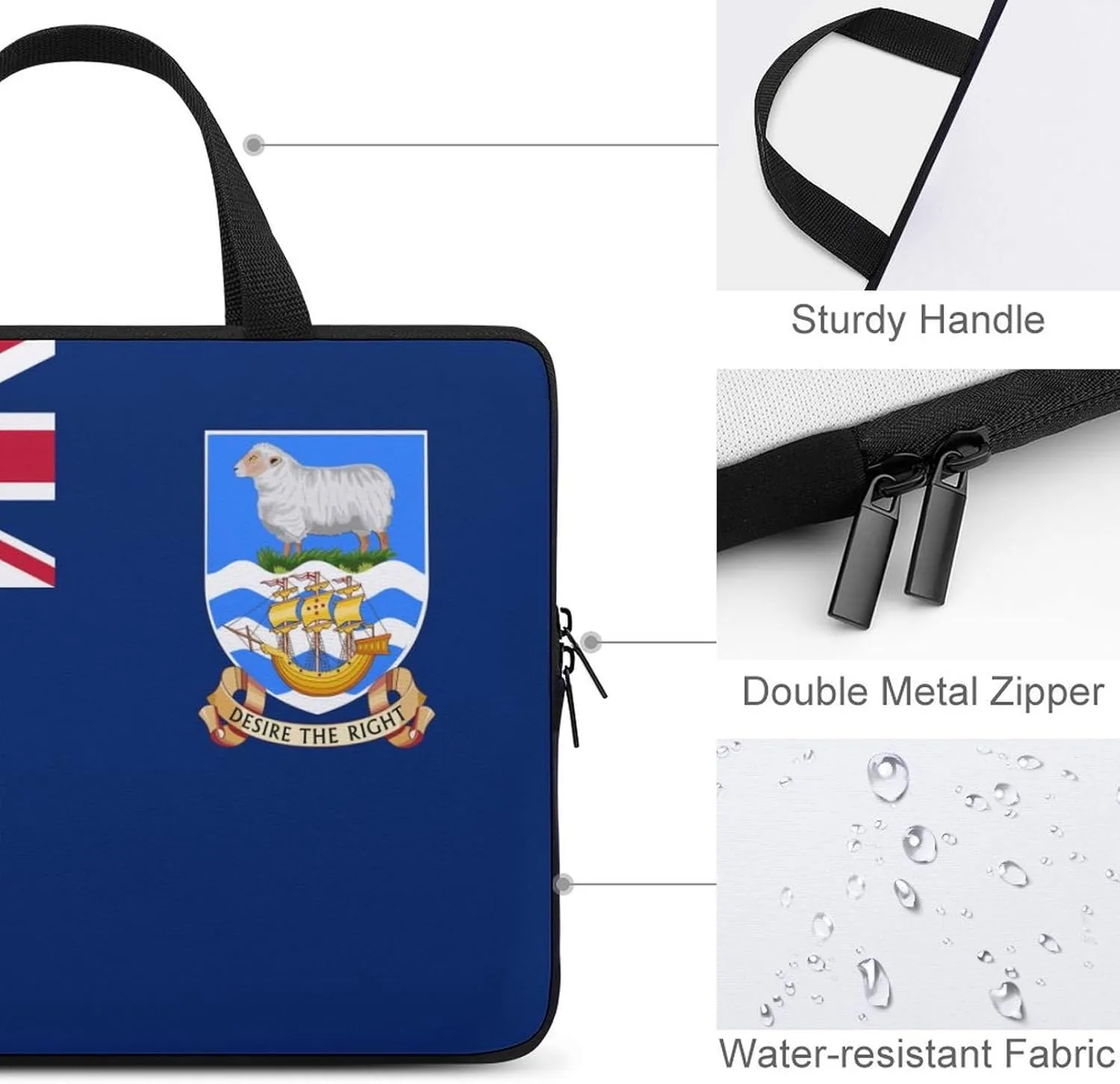 15 Inch Equatorial Guinea Flag Laptop Bag, Protective Neoprene Case for Computer & Tablet