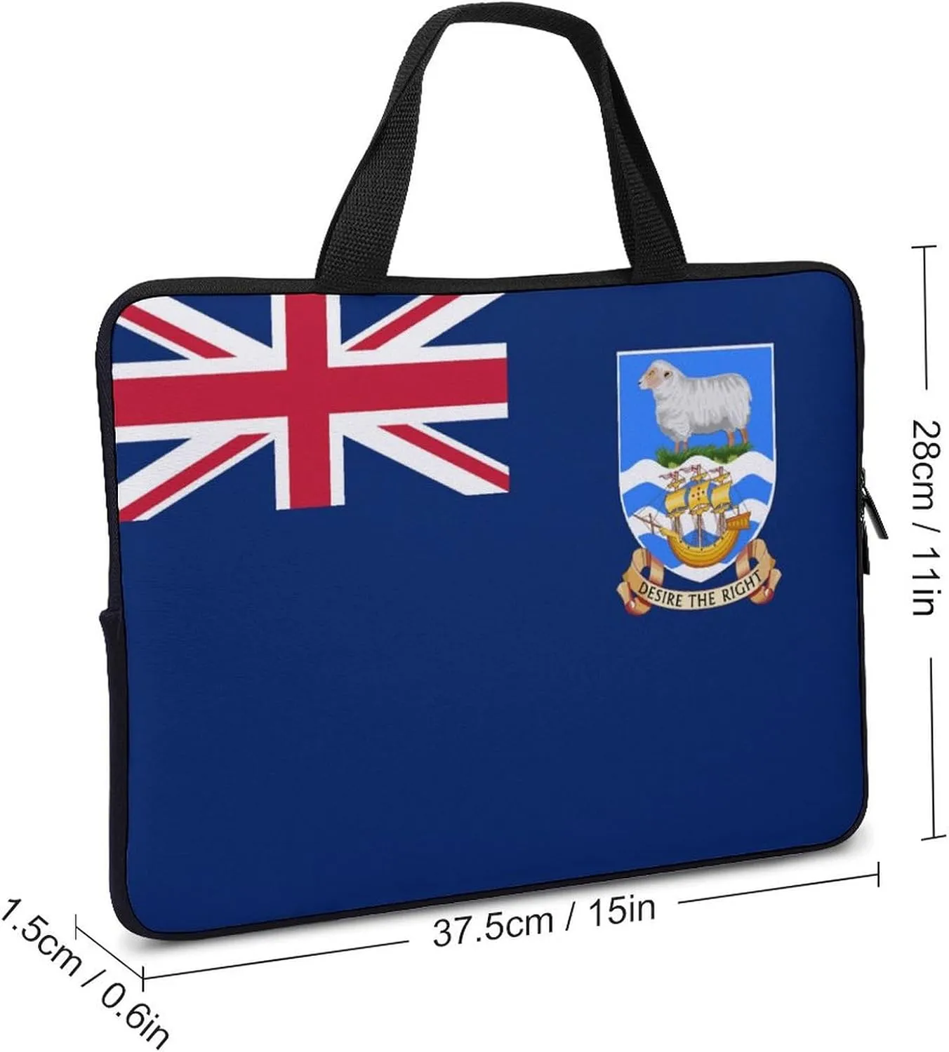 15 Inch Equatorial Guinea Flag Laptop Bag, Protective Neoprene Case for Computer & Tablet
