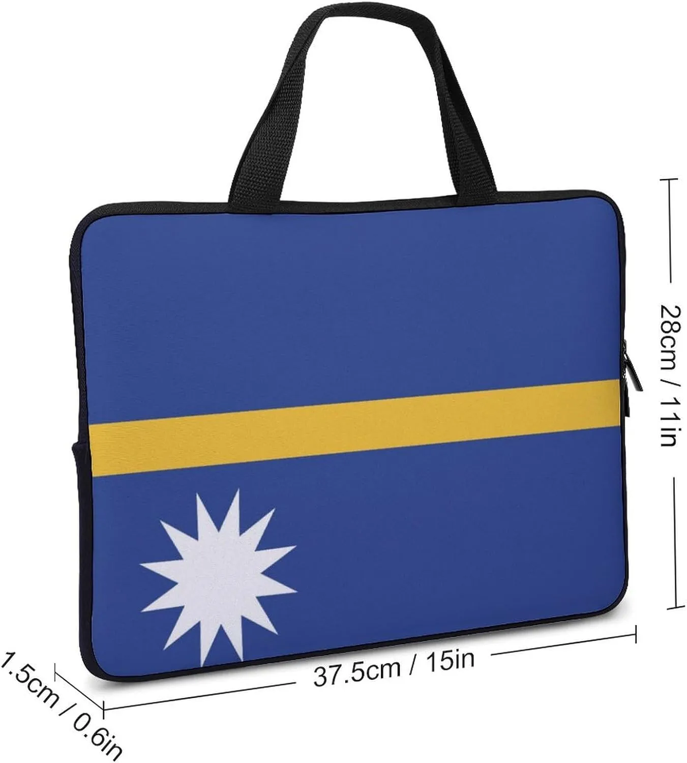 15 Inch Equatorial Guinea Flag Laptop Bag, Protective Neoprene Case for Computer & Tablet