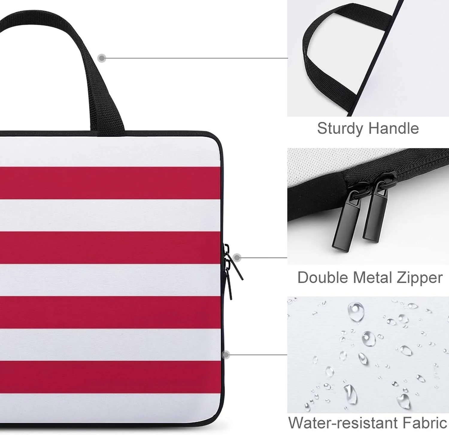 15 Inch Equatorial Guinea Flag Laptop Bag, Protective Neoprene Case for Computer & Tablet