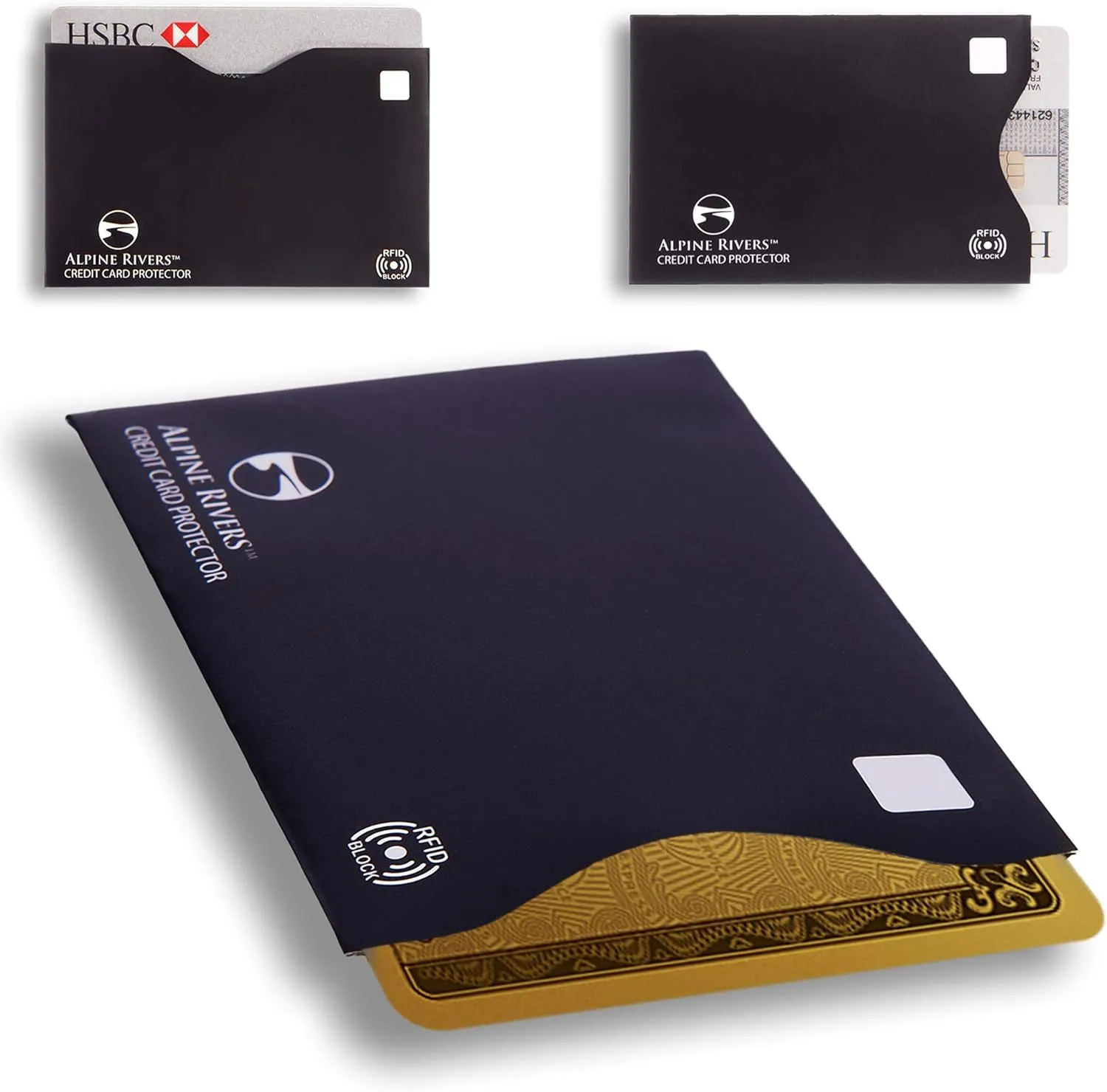 18 RFID Blocking Sleeves (14 Credit Card Holders & 4 Passport Protectors) - Premium Identity Theft Protection Set for Men & Women, Slim Design Fits Wallet or Purse