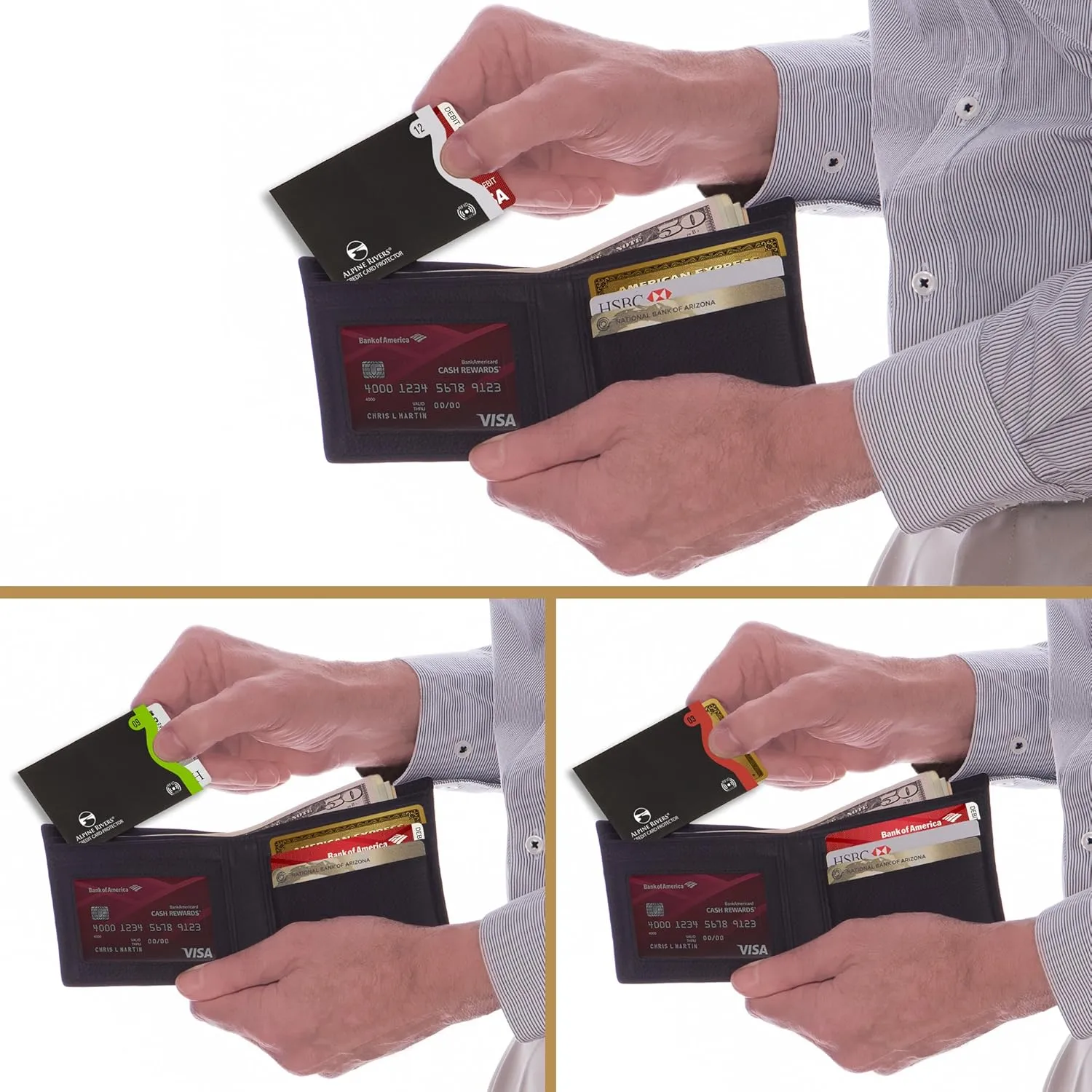 18 RFID Blocking Sleeves (14 Credit Card Holders & 4 Passport Protectors) - Premium Identity Theft Protection Set for Men & Women, Slim Design Fits Wallet or Purse