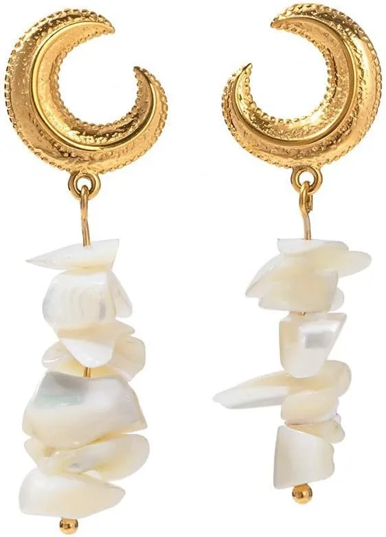 18K Gold Plated Stainless Steel Earrings - 7 Unique Designs - Hypoallergenic & Water-Resistant - Statement Jewelry for Women