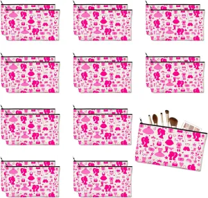 20 PCS Makeup Bag, Pink Party Favors, Pink Goodie Party Bags, Pink Girl Princess Party Supplies, Pink Party Decorations Gift Bag, Birthday Party Favors, Party Bags - B1