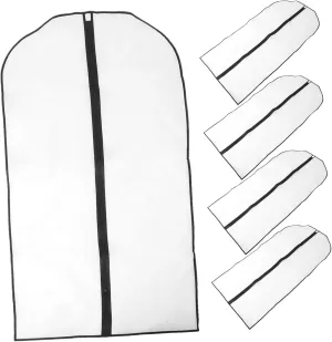 5pcs Dust Bag Garment Bag Clothing Bag Hanging Storage Bags for Clothes Coat Bags for Closet Storage Suit Bags for Closet Storage Suit Bag for Closet Tomorrow Transparent