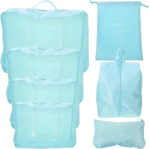 7pcs Travel Packing Cubes Suitcase Organizer Bags Pouch Bag for Camping Gym