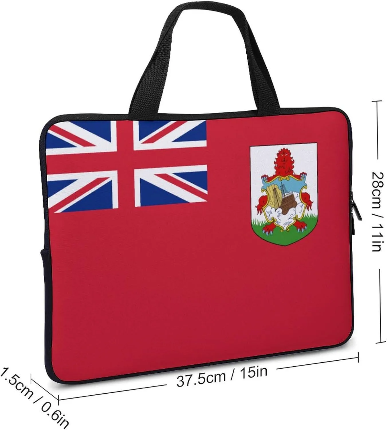 Abkhazia Flag Laptop Sleeve 15 Inch, Slim Protective Case with Handle for Notebook