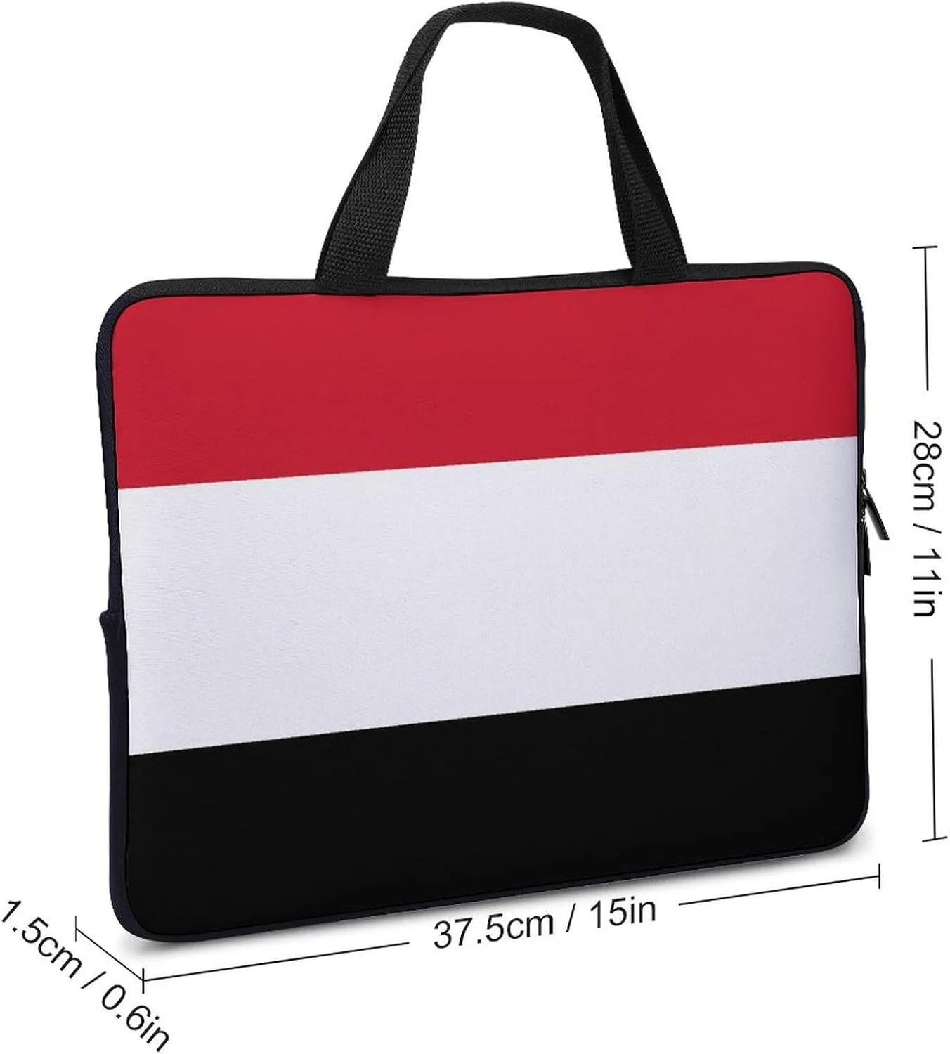 Abkhazia Flag Laptop Sleeve 15 Inch, Slim Protective Case with Handle for Notebook