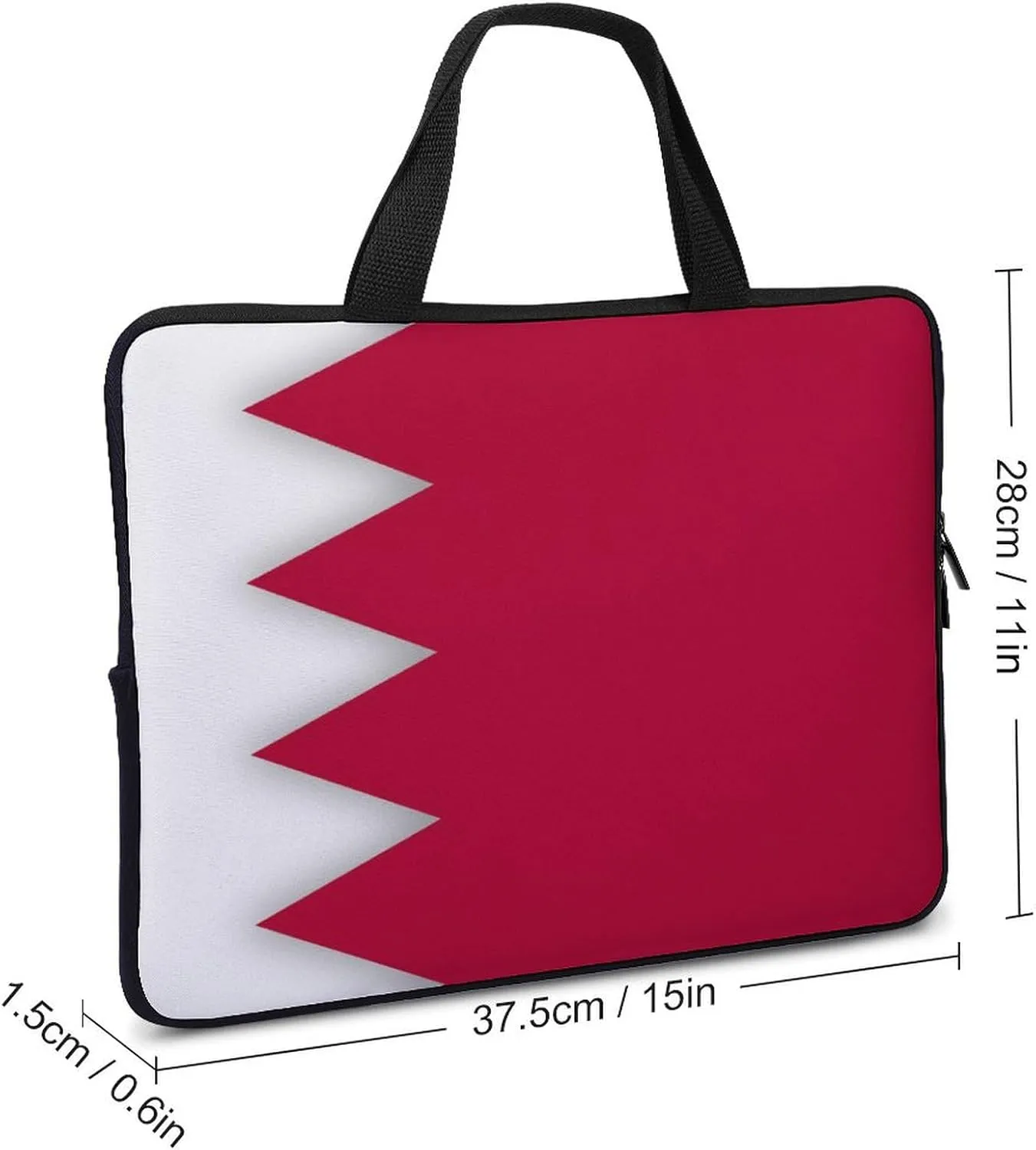 Abkhazia Flag Laptop Sleeve 15 Inch, Slim Protective Case with Handle for Notebook