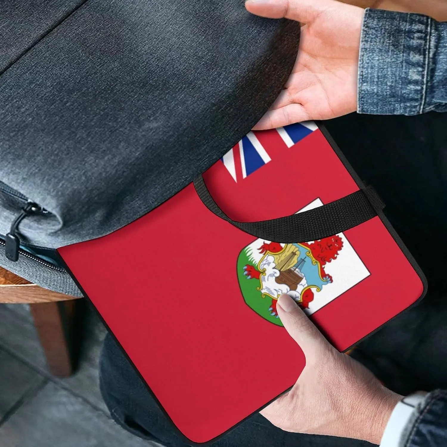 Abkhazia Flag Laptop Sleeve 15 Inch, Slim Protective Case with Handle for Notebook