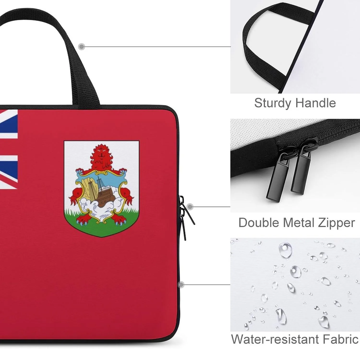 Abkhazia Flag Laptop Sleeve 15 Inch, Slim Protective Case with Handle for Notebook