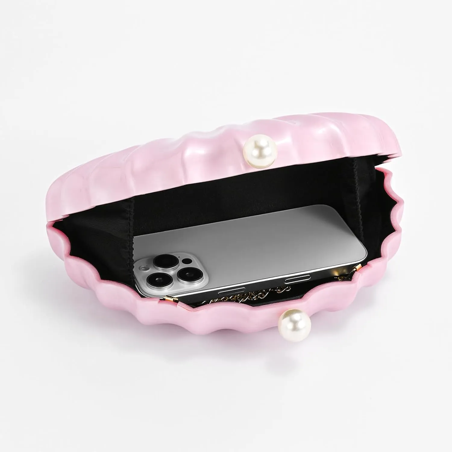 Acrylic Clutch Purse,Shell Wedding Guest Dresses For Women Pearl Handbag Evening Clutches Shoulder Crossbody Bags