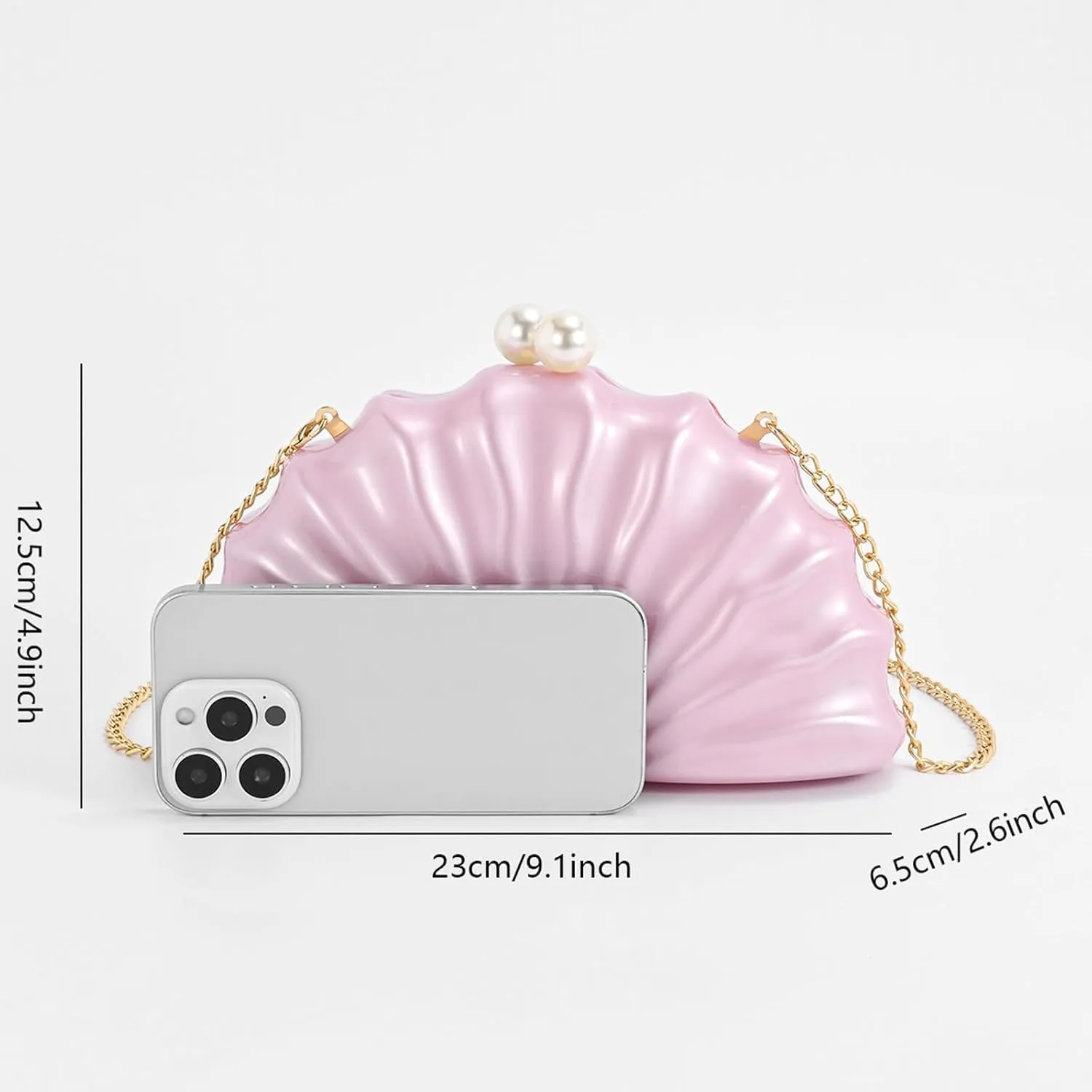 Acrylic Clutch Purse,Shell Wedding Guest Dresses For Women Pearl Handbag Evening Clutches Shoulder Crossbody Bags