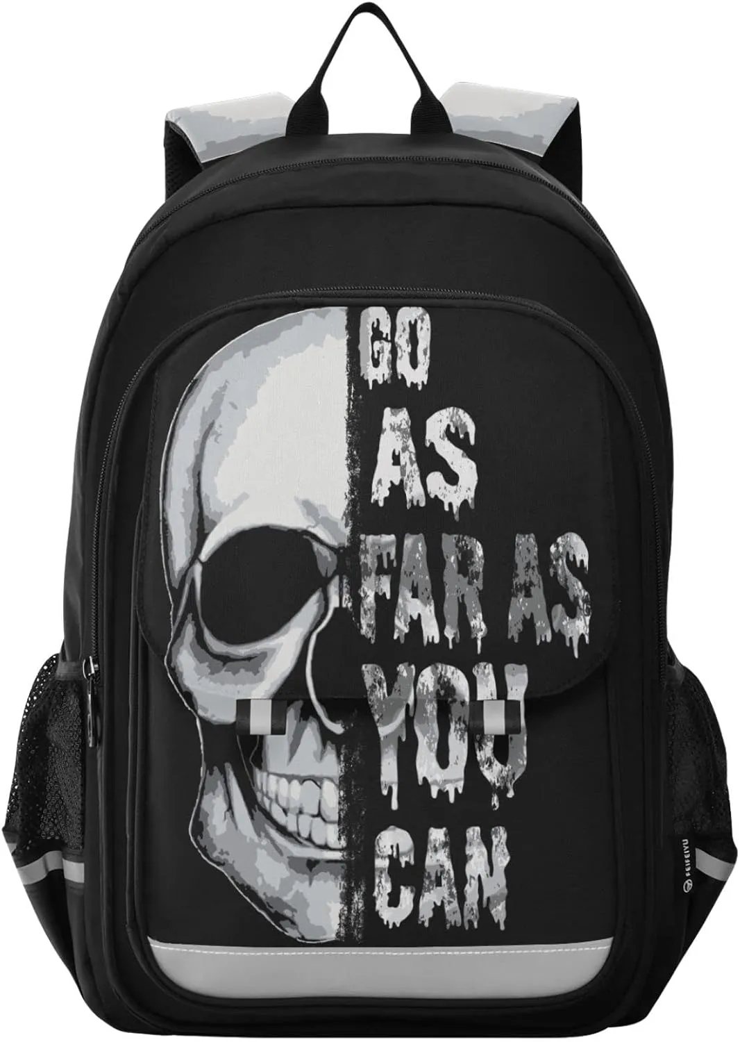 ALAZA Skull Backpack Bookbag Laptop Notebook Bag Casual Travel Trip Daypack for Women Men Fits 15.6 Laptop