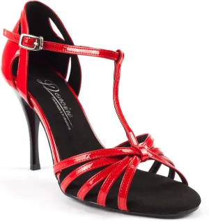 Alicia Party Dress High Heels,Ballroom Latin Salsa Tango Dance Shoes.Patent Rubber Out Sole,3.3"/ 8.5cm (9.5 B(M) US) Red