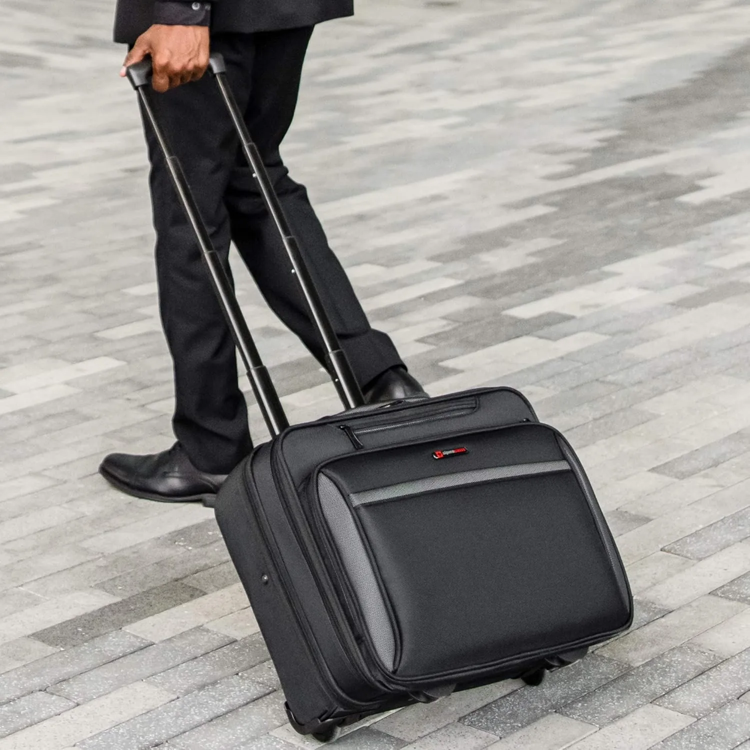 Alpine Swiss Rolling Laptop Briefcase Wheeled Overnight Carry on Bag Up to 15.6 Inches Notebook - Carries Legal Size Files