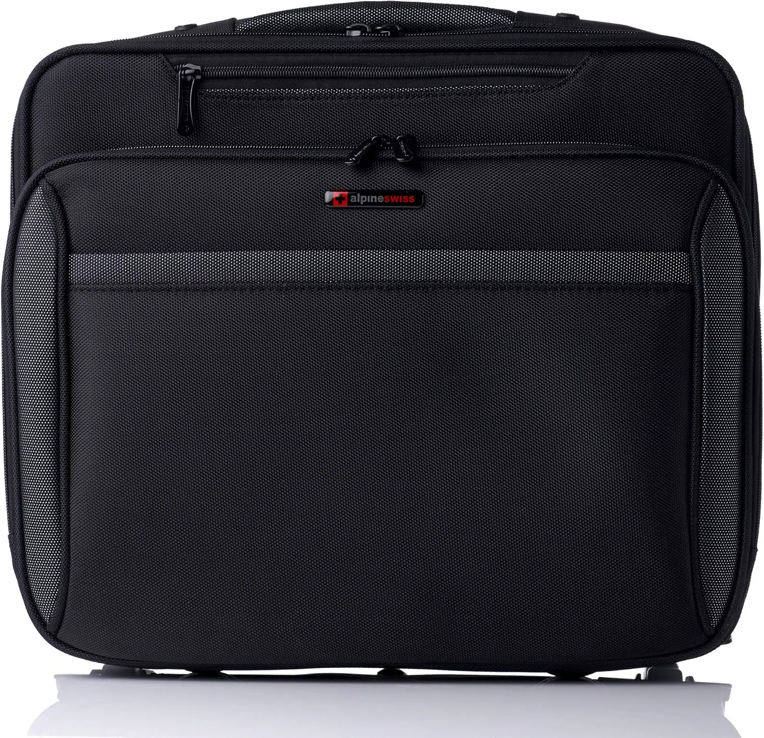 Alpine Swiss Rolling Laptop Briefcase Wheeled Overnight Carry on Bag Up to 15.6 Inches Notebook - Carries Legal Size Files