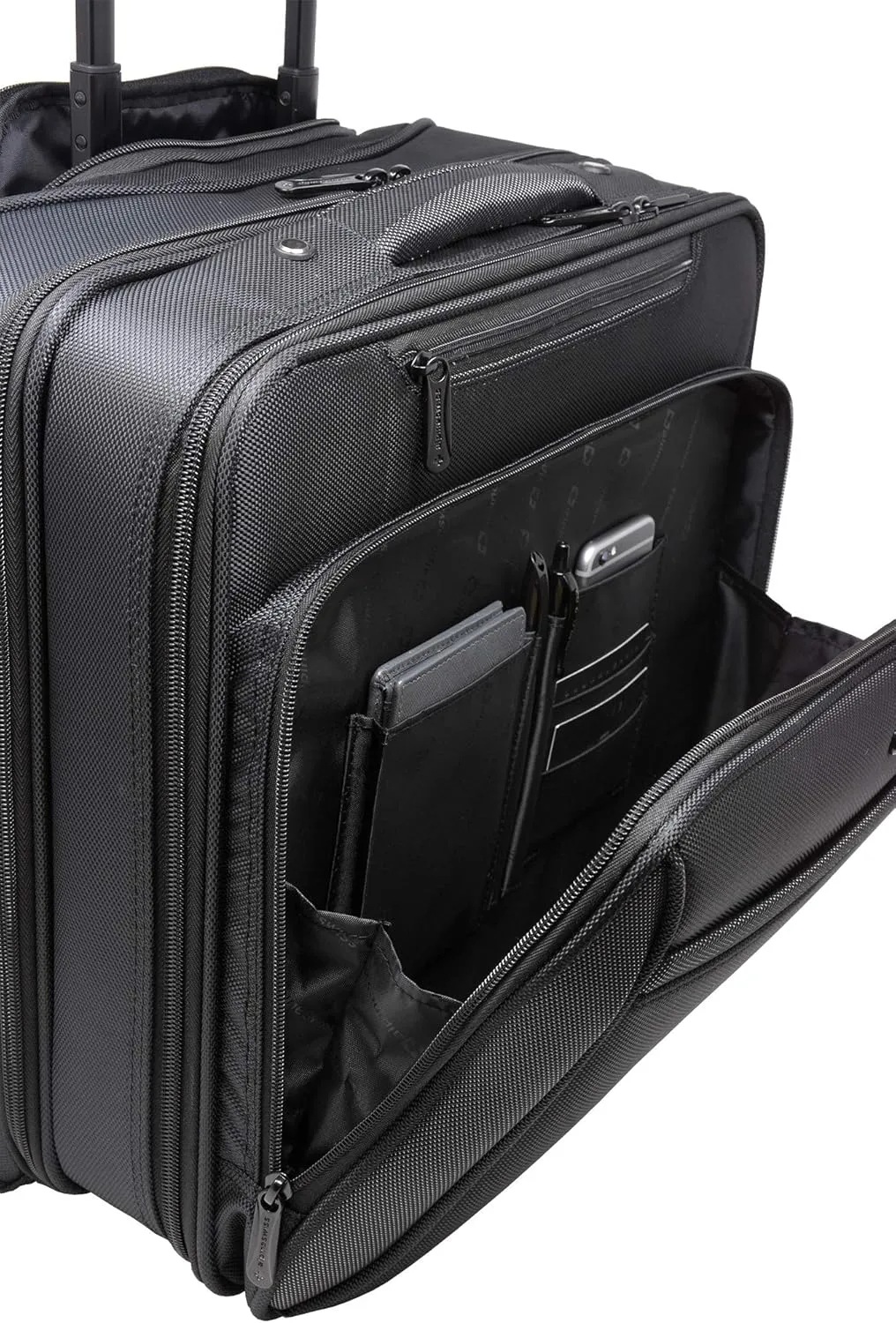 Alpine Swiss Rolling Laptop Briefcase Wheeled Overnight Carry on Bag Up to 15.6 Inches Notebook - Carries Legal Size Files
