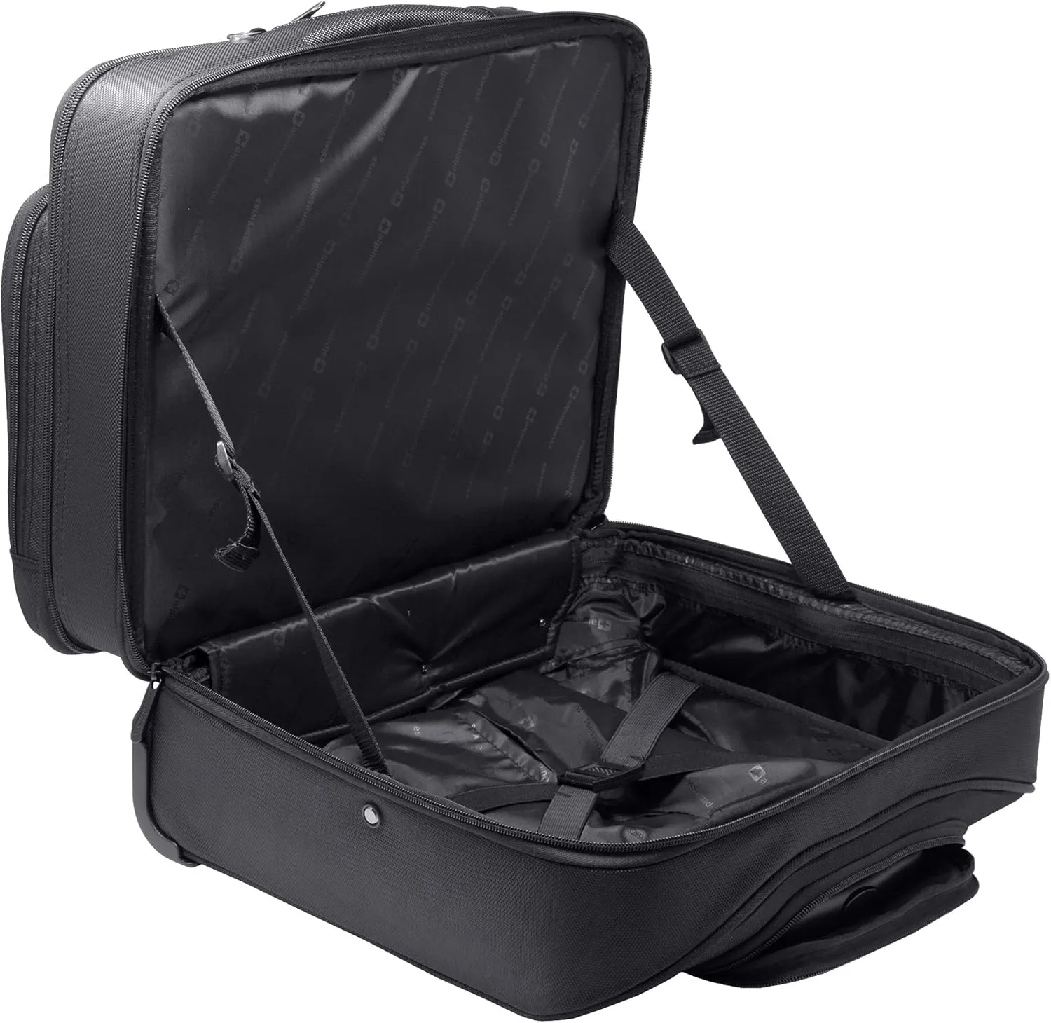 Alpine Swiss Rolling Laptop Briefcase Wheeled Overnight Carry on Bag Up to 15.6 Inches Notebook - Carries Legal Size Files