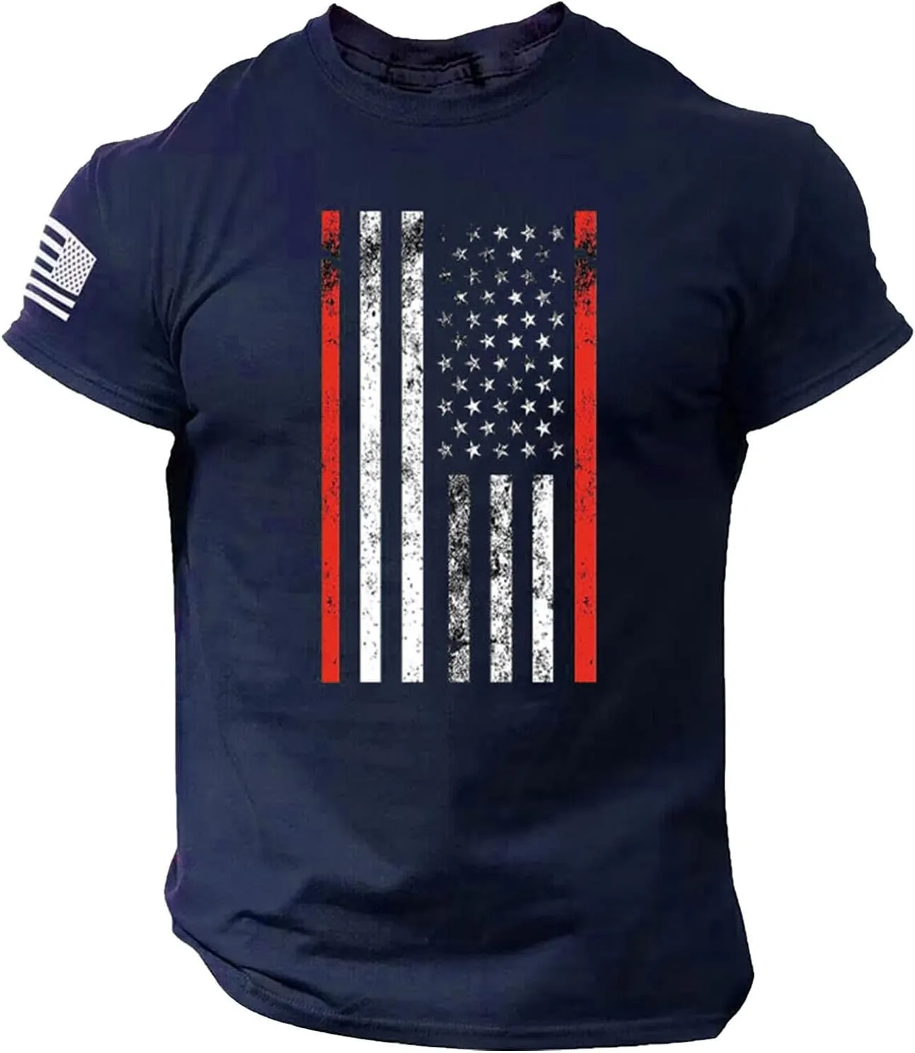 American Flag T Shirts for Men Big and Tall 4th of July Shirts Patriotic T-Shirts Plus Size Short Sleeve Tees Summer Tops