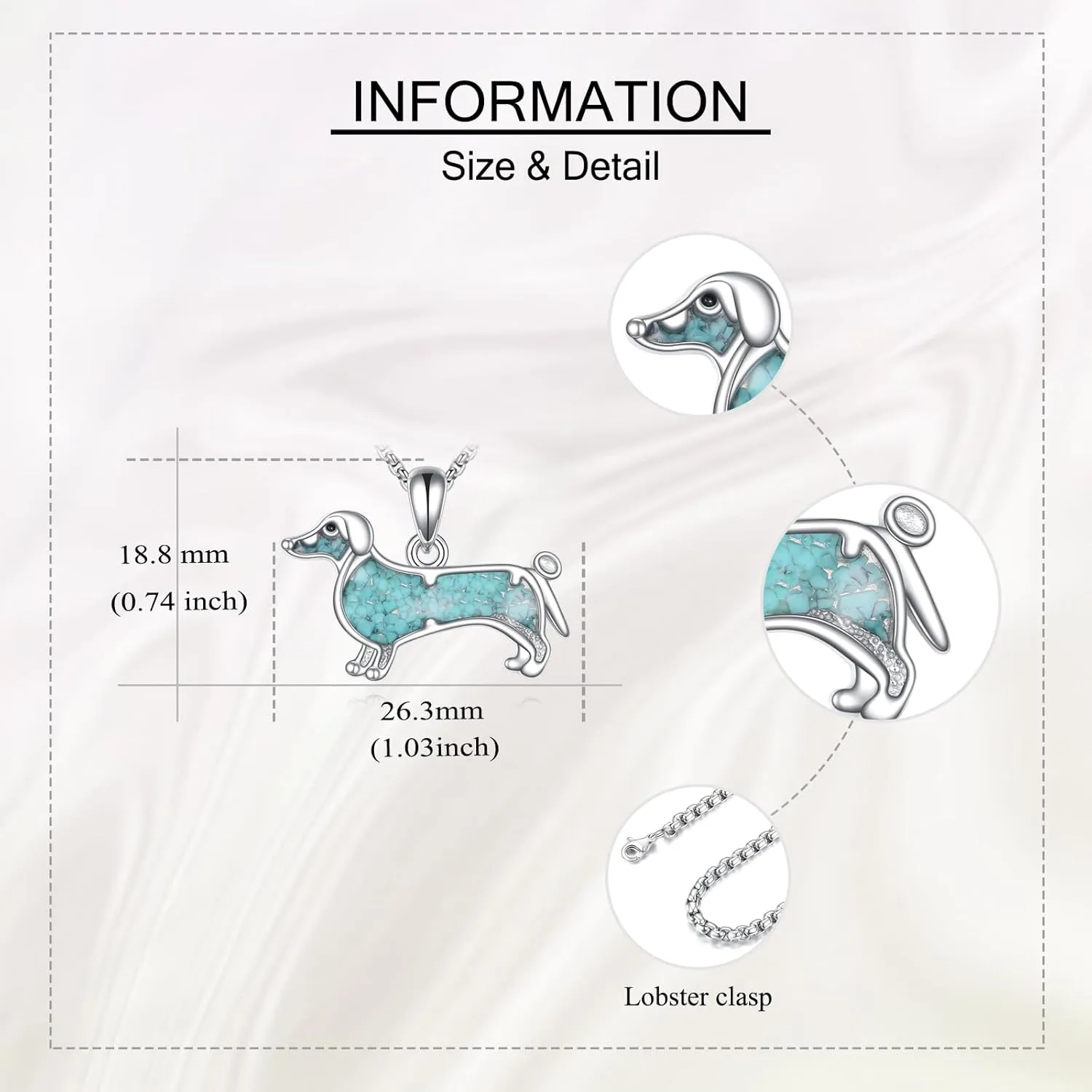 Animal Necklace 925 Sterling Silver Turquoise Horse/Hummingbird/Butterfly/Dragonfly/Phoenix/Turtle/Owl Pendant Jewelry Gifts for Women Men