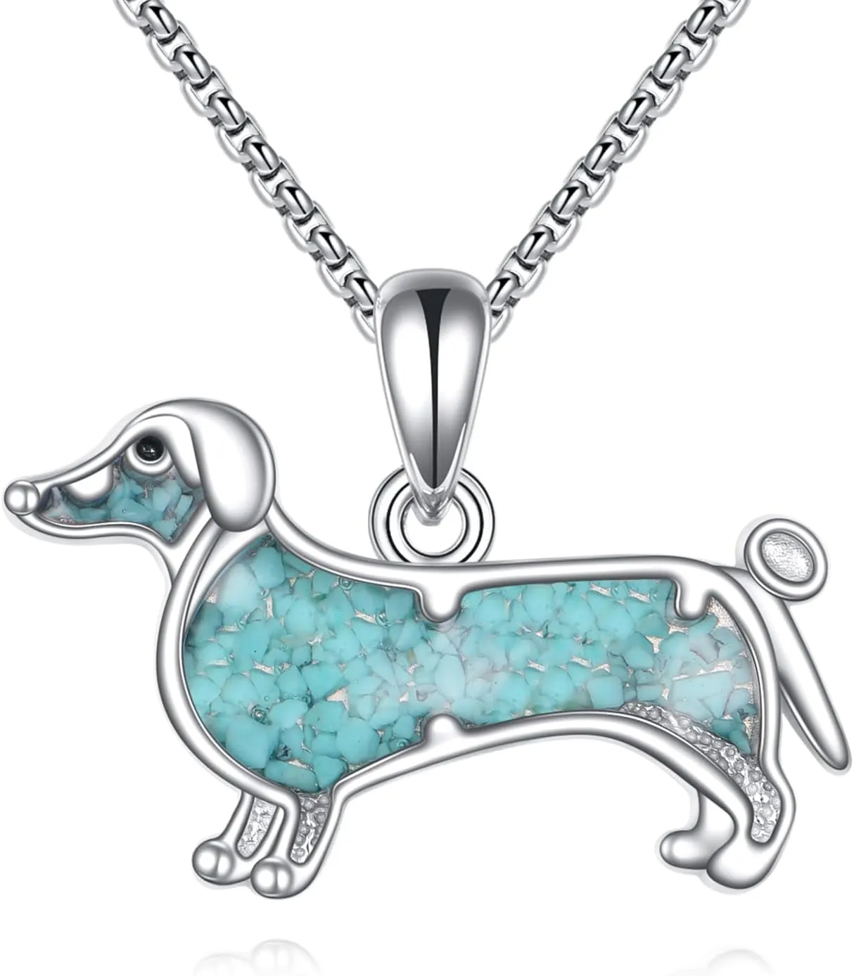 Animal Necklace 925 Sterling Silver Turquoise Horse/Hummingbird/Butterfly/Dragonfly/Phoenix/Turtle/Owl Pendant Jewelry Gifts for Women Men