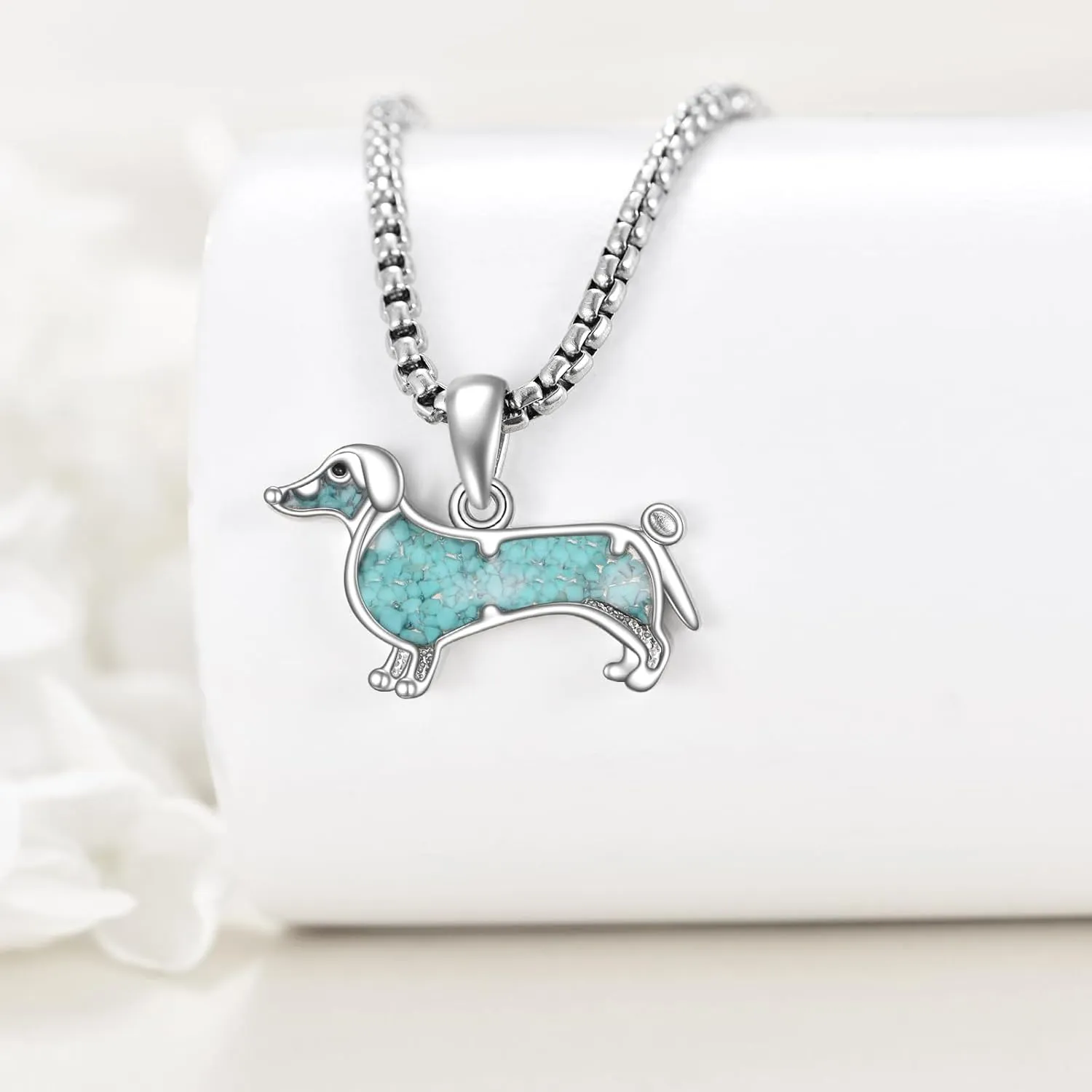 Animal Necklace 925 Sterling Silver Turquoise Horse/Hummingbird/Butterfly/Dragonfly/Phoenix/Turtle/Owl Pendant Jewelry Gifts for Women Men