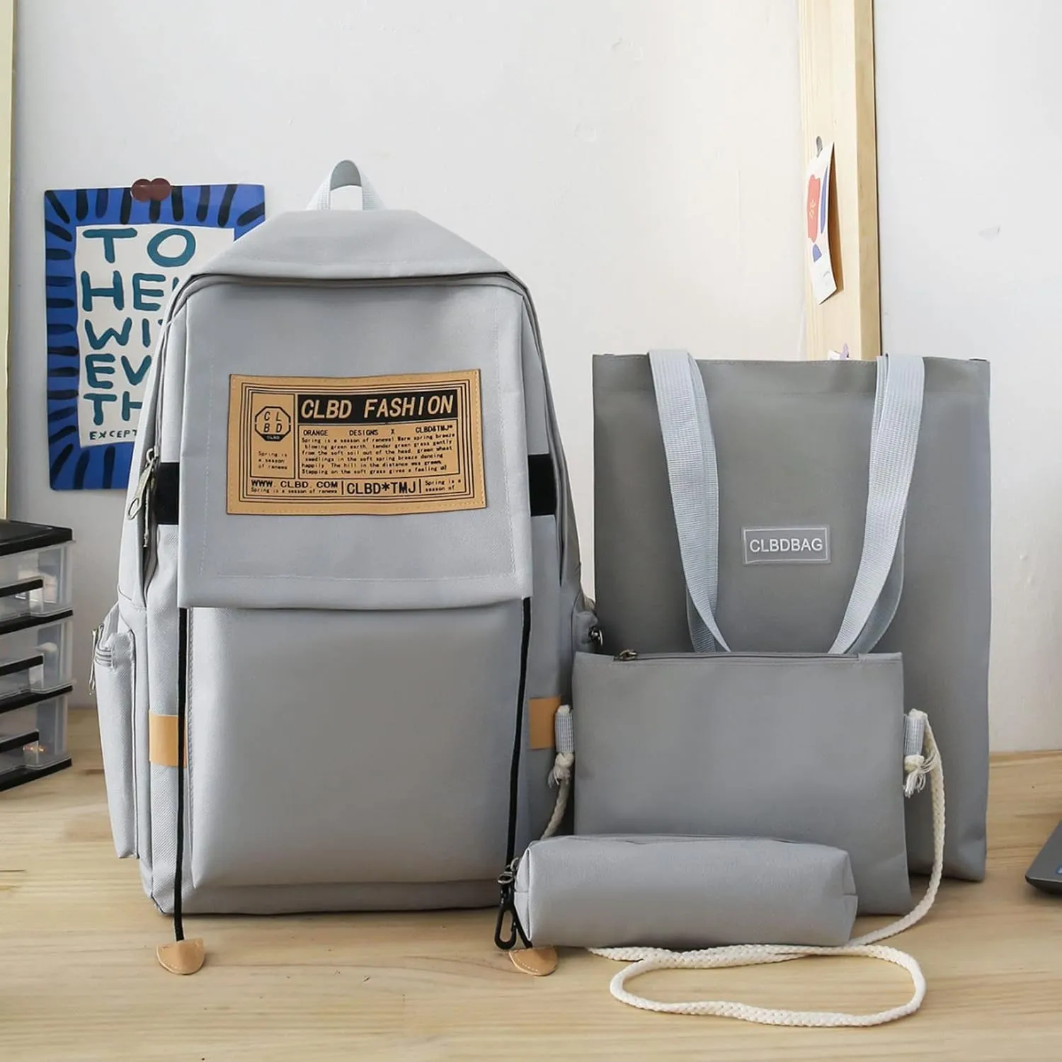 Anti Theft Backpack with Secured Zipper Lightweight Casual Comfortable Shoulder Lunch Bags Womens Work Backpack(Grey)