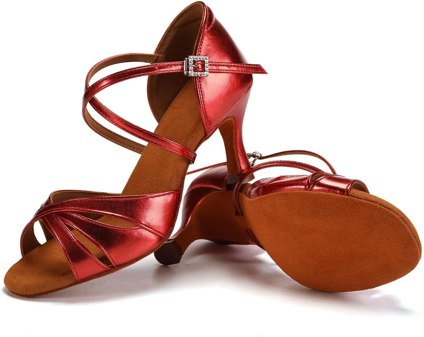 AOQUNFS Women's Latin Dance Shoes Professional Ballroom Salsa Practice Performance Dancing Shoes,Model EM3047