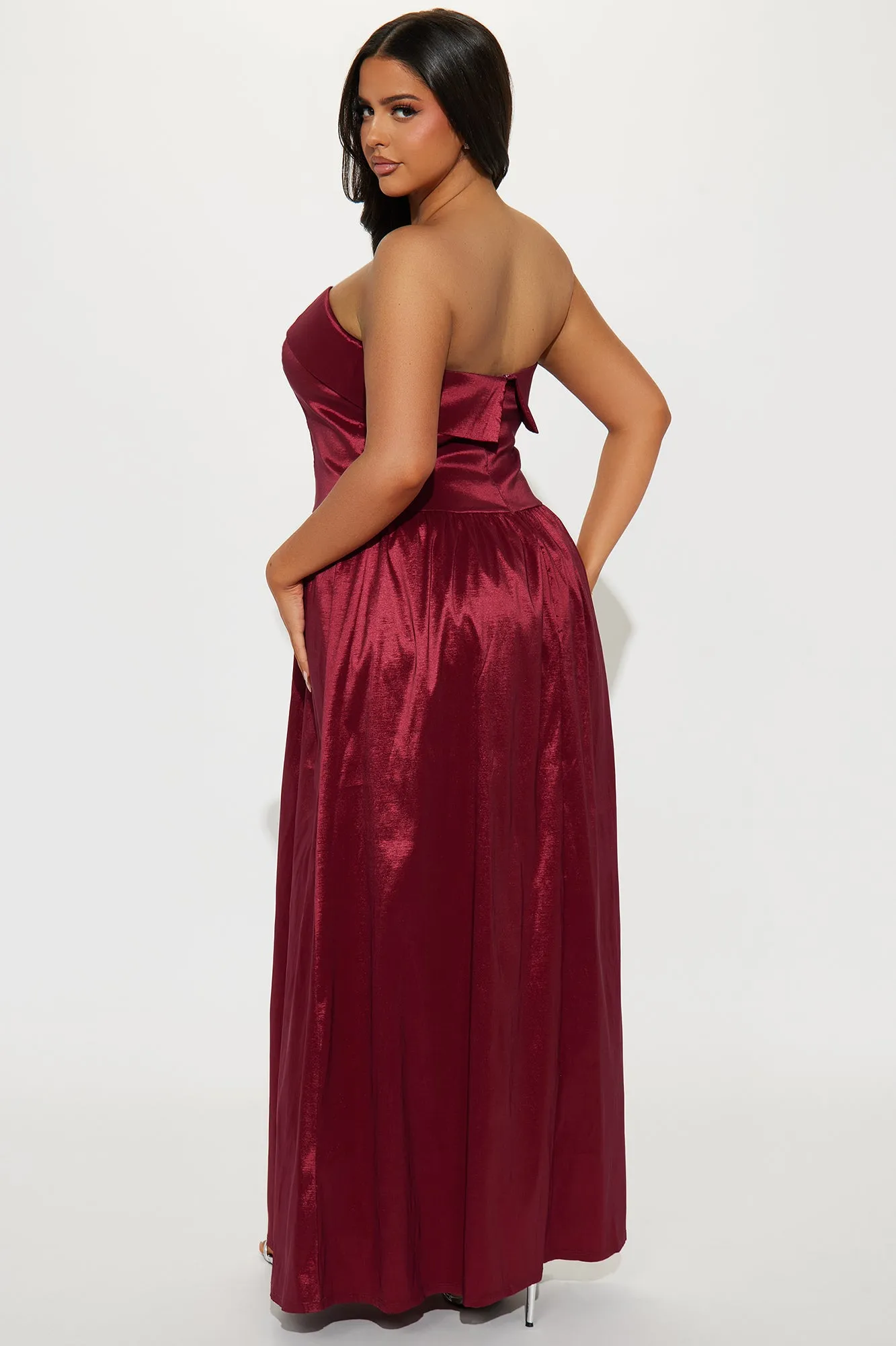 Aubrey A Line Maxi Dress - Wine