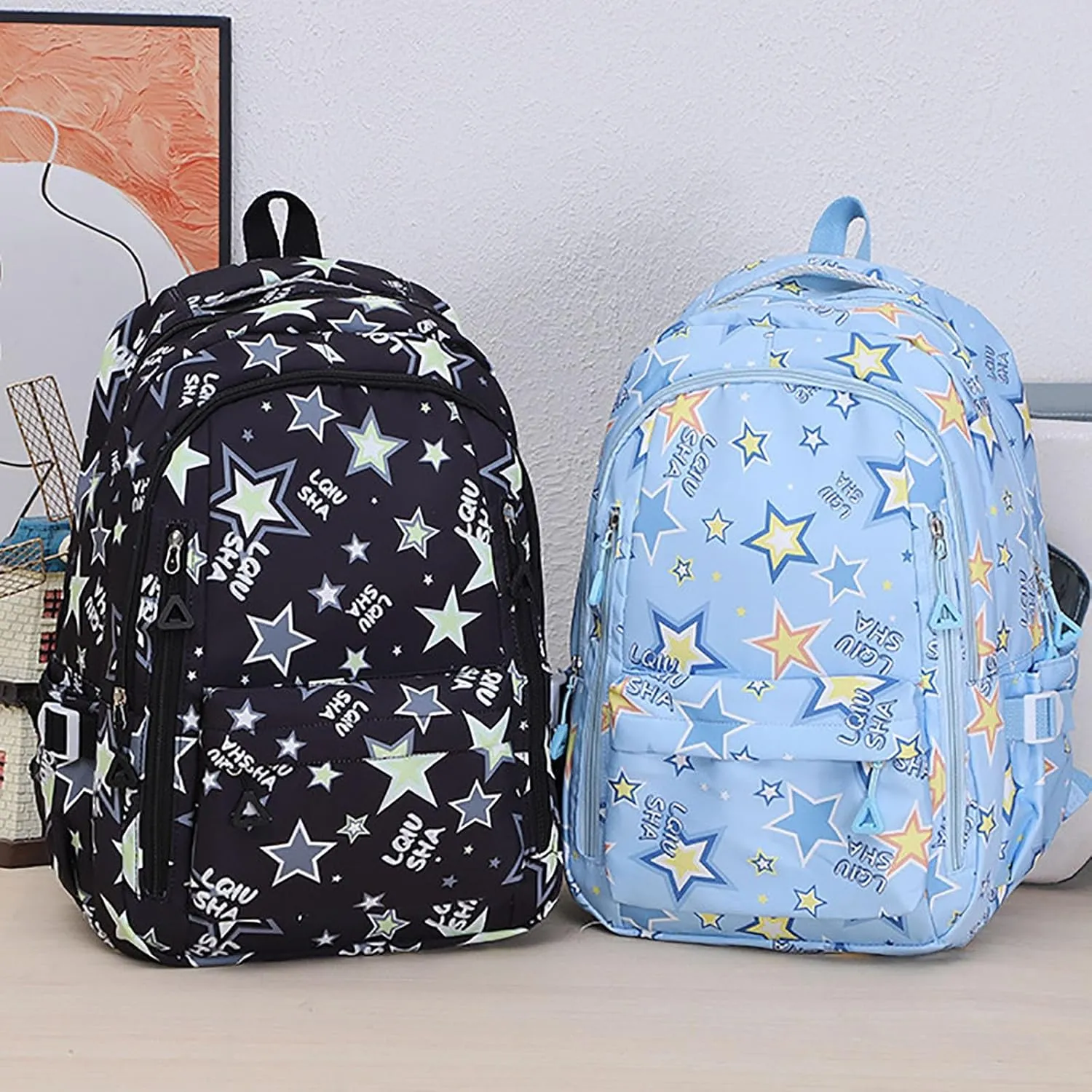 Backpack Purse for Women Medium Size Letter Purse Mobile Phone Messenger Bags Fashion Bags for Travel Work Gift(Light Blue)