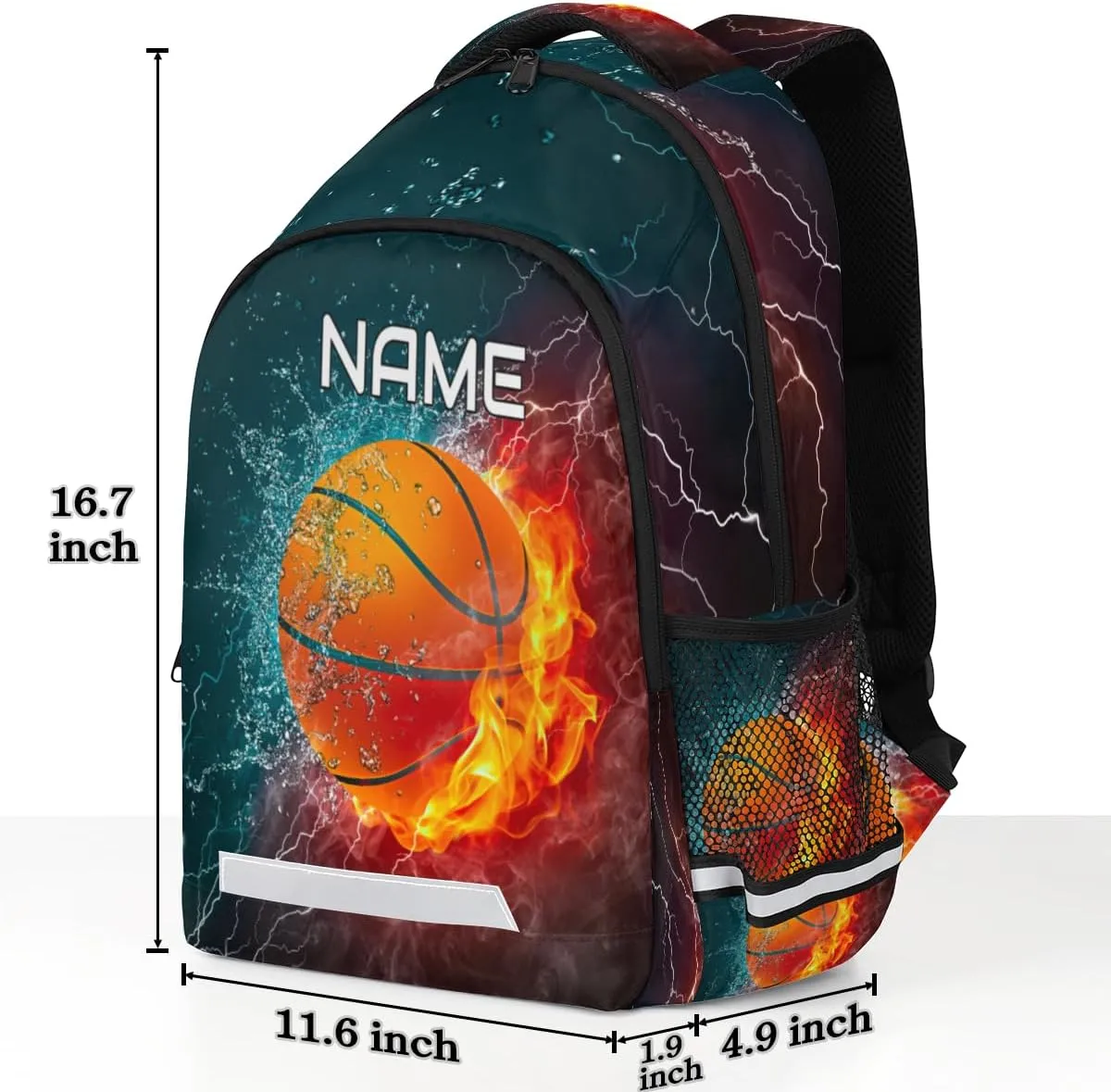 Backpacks for Girls Boys Backpack with Reflective Strip College Student Casual Daypack, Custom2, 16.7"x11.6"x6.8", Daypack Backpacks