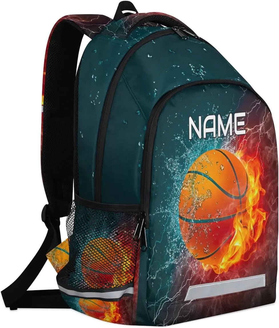 Backpacks for Girls Boys Backpack with Reflective Strip College Student Casual Daypack, Custom2, 16.7"x11.6"x6.8", Daypack Backpacks
