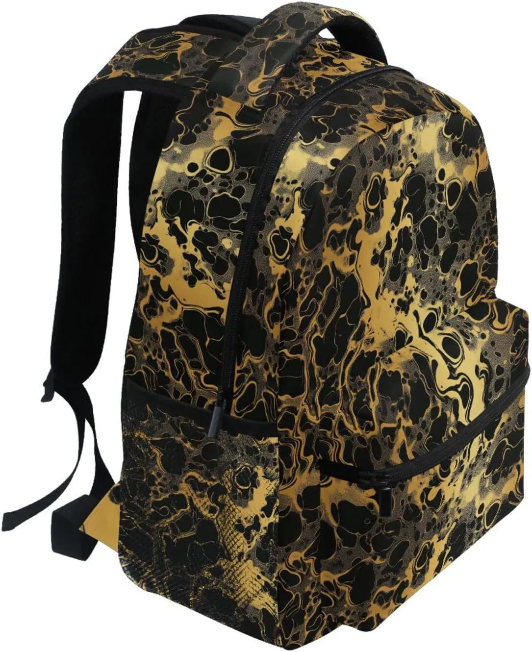 Backpacks for Teens Boys Girls Waterproof Carry On Backpacks with Chest Strap Gift Men & Women Camouflage Gold