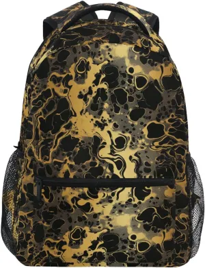 Backpacks for Teens Boys Girls Waterproof Carry On Backpacks with Chest Strap Gift Men & Women Camouflage Gold