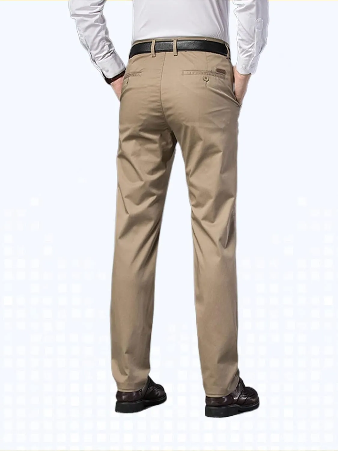 Banana Bucket Mens Slim Fit Dress Pants Khaki Skinny Stretch Chino Pants Casual Flat Front Business Trousers with Pockets