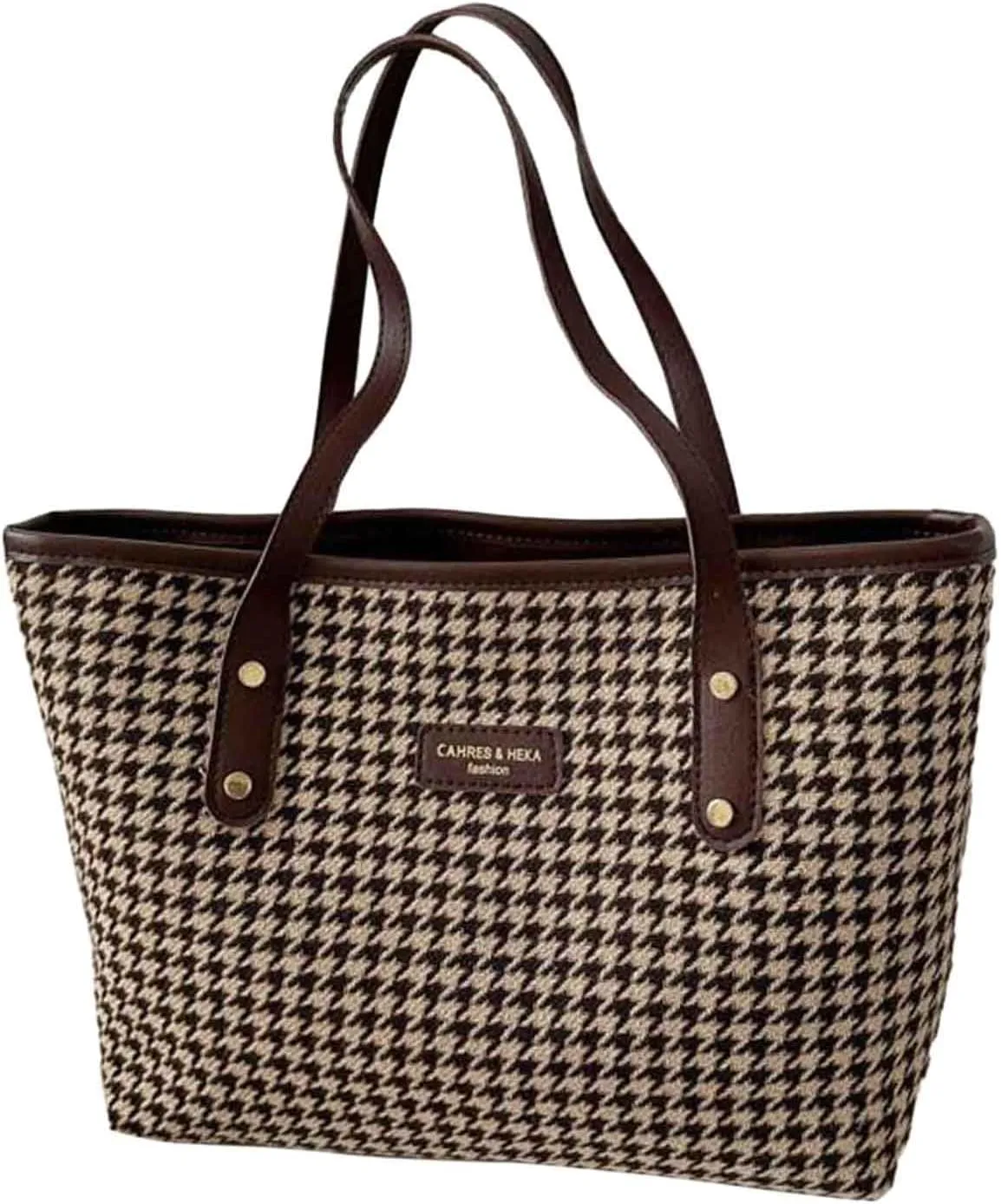 Beach Tote Bag 4 Packet Leather Solid Color Handbags Shoulder Bags Crossbody Hobo Bags Card Purse Work Travel Essential E