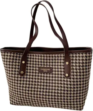 Beach Tote Bag 4 Packet Leather Solid Color Handbags Shoulder Bags Crossbody Hobo Bags Card Purse Work Travel Essential E