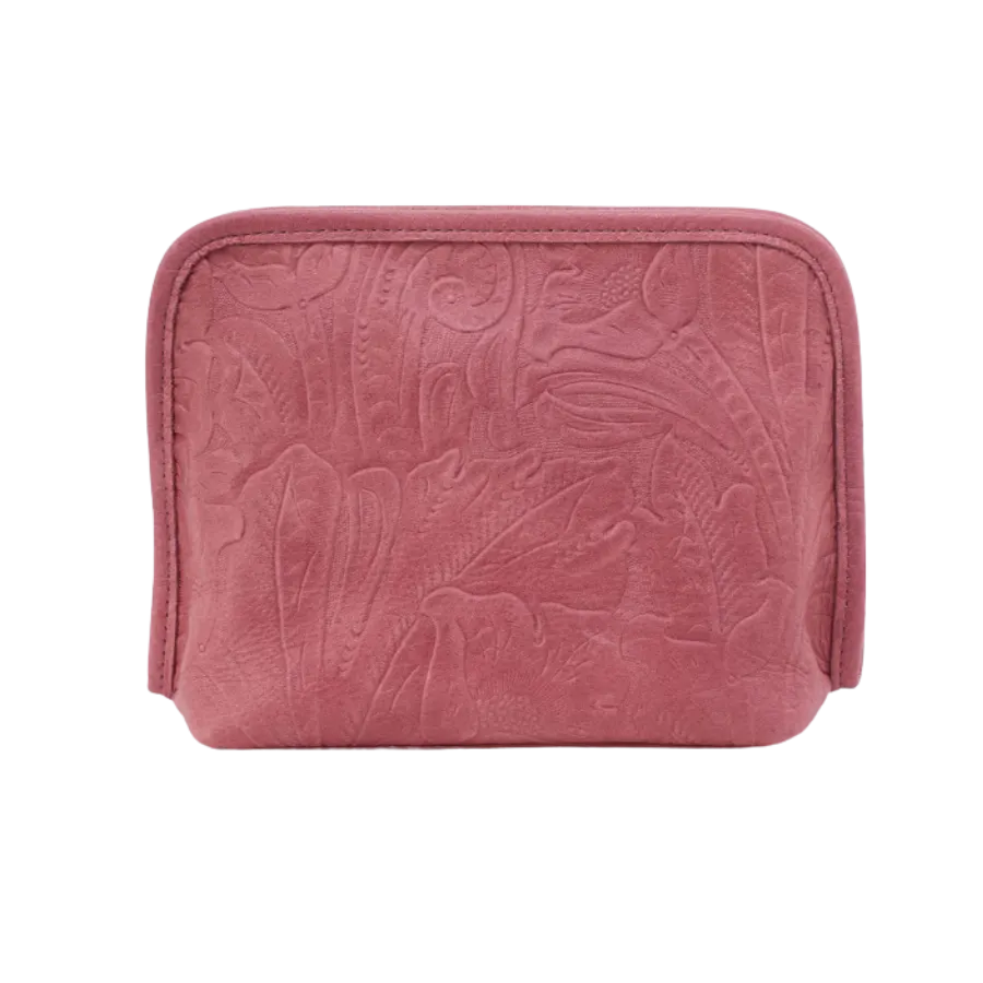 Beauty Cosmetic Pouch by HOBO | Embossed Mauve