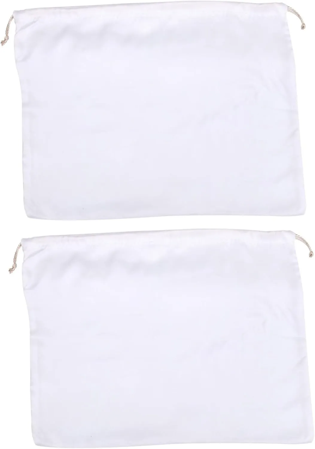 BESPORTBLE Elegant Silk Storage Pouch 2 Pack Drawstring Zipper Bag for Clothes Quilts Dustproof Space-saving