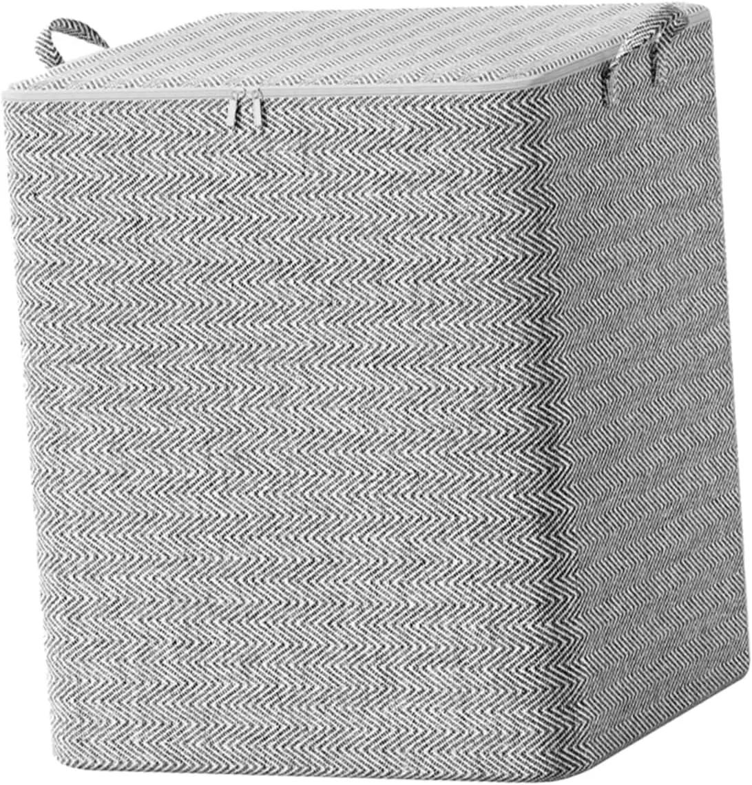 Blanket Storage Holder Large Capacity Zippered Storage Bag for Bedding Quilt Luggage Camping Organizing