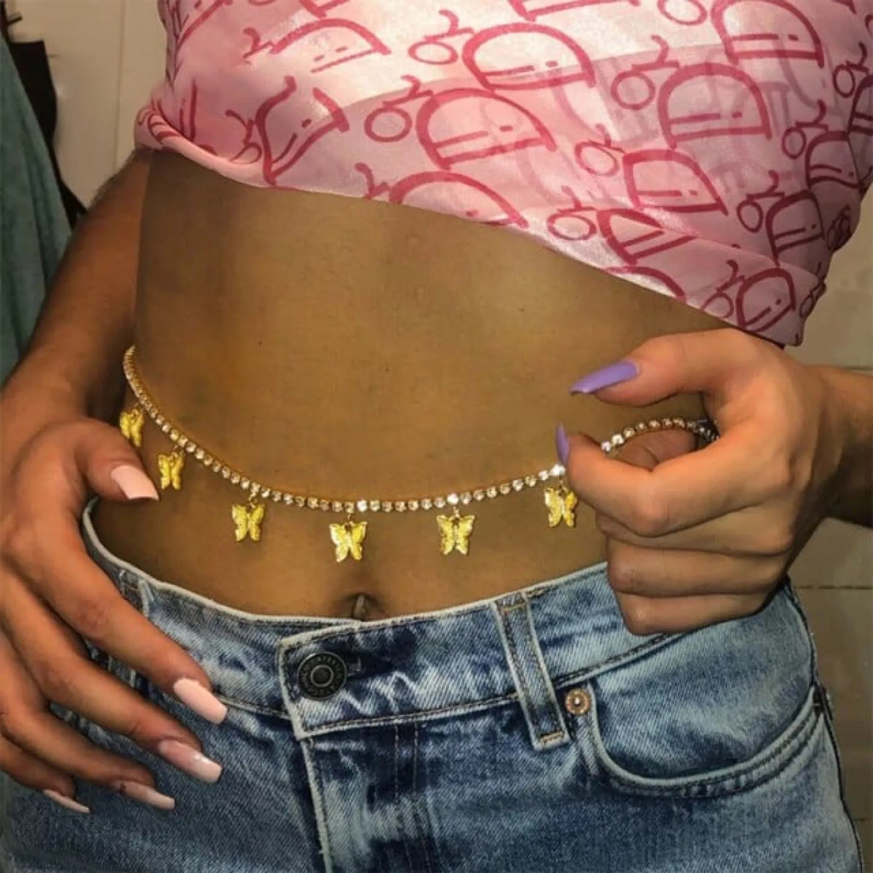 Bling Rhinestone Body Chains Jewellery