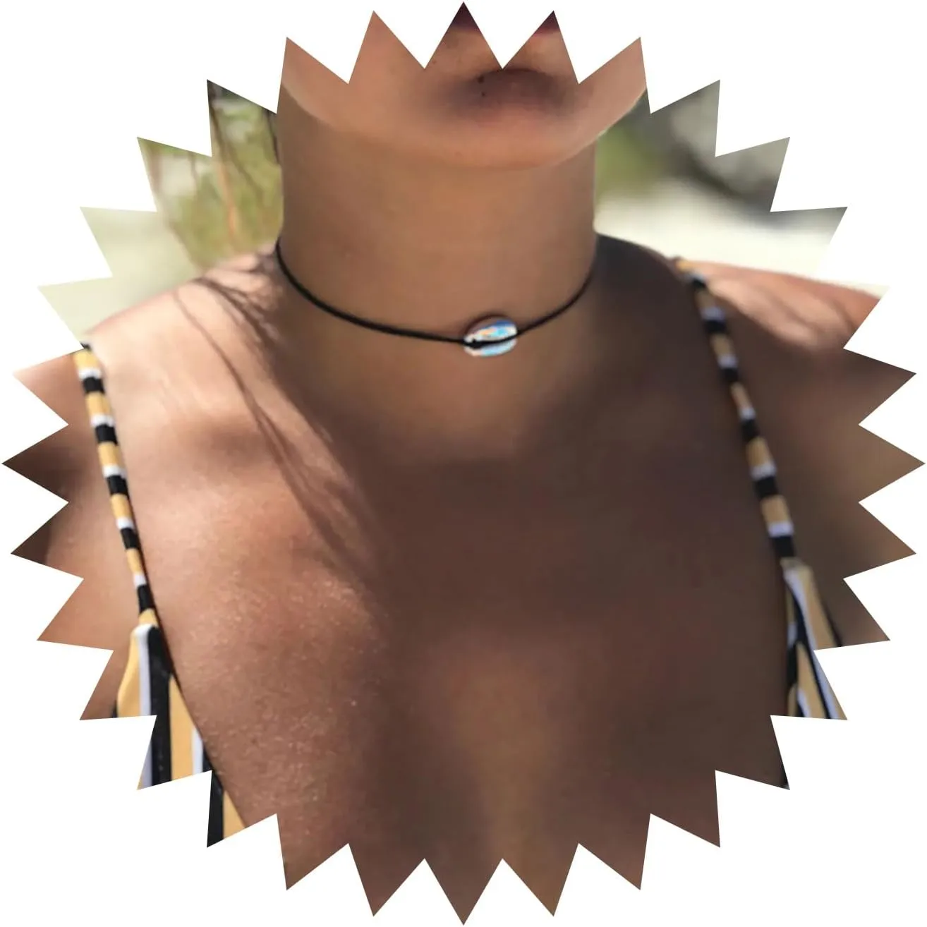 Boho Sea Shell Leather Choker Necklace Short Cowrie Shell Necklace Vintage Seashell Collar Necklace Black Suede Velvet Necklace Jewelry for Women