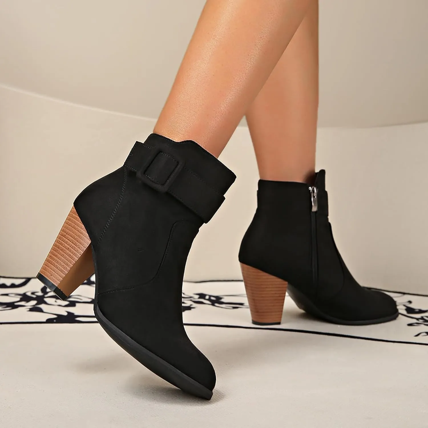 Brown Ankle Boots Cowboy Booties for Women Western Boots Arch Support Women Womens Ankle Boots No Heel Dressy Black Ankle Slim Heels Boots