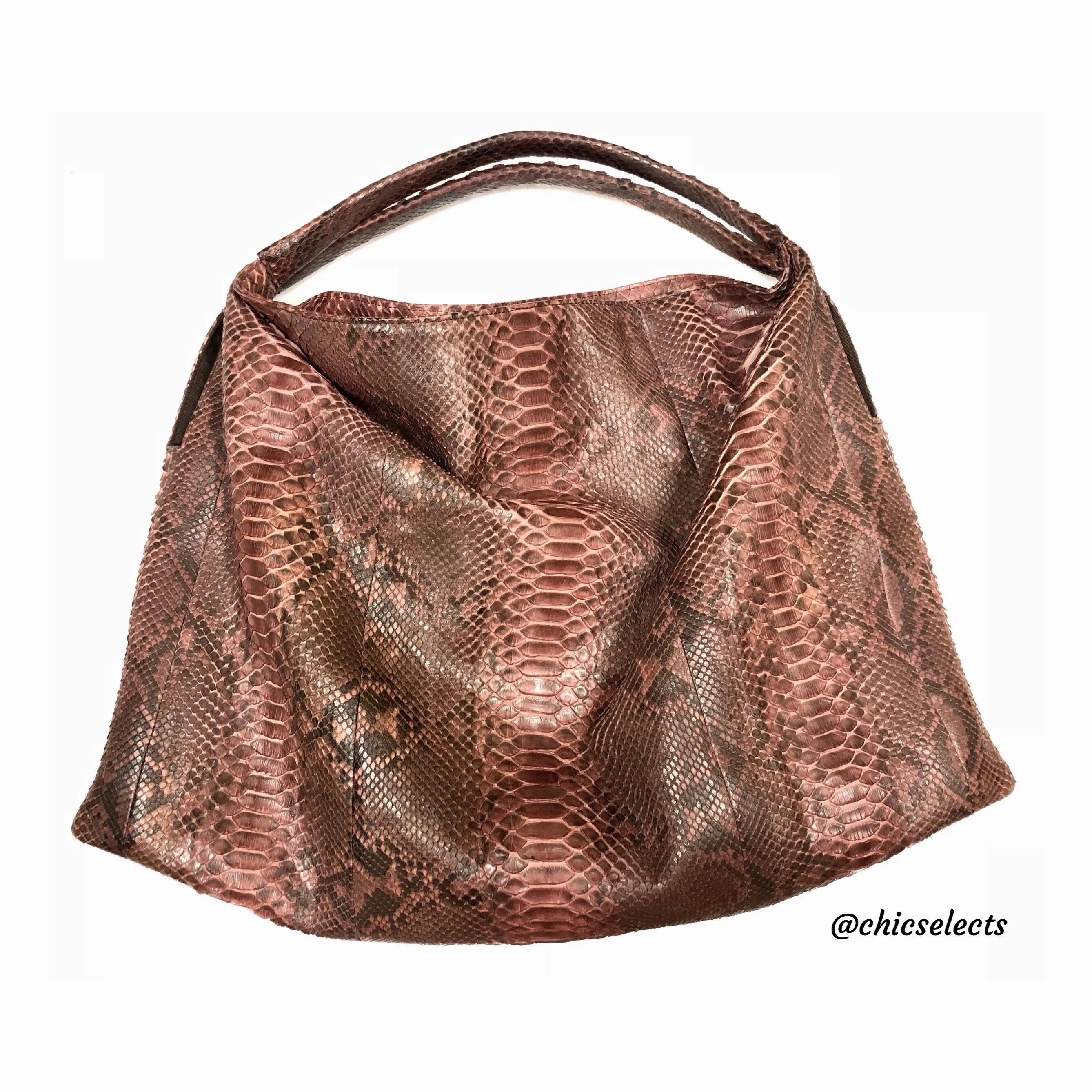 BYRON NYC PYTHON LARGE HOBO HANDBAG