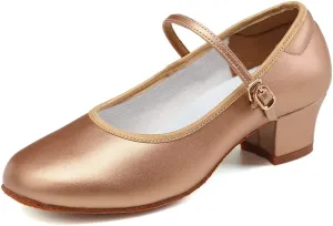 Character Shoes for Women Dance Shoes Low Heel Salsa Ballroom Tango Latin Flamenco Performance with Arch Support Dance Heels