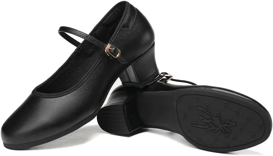 Character Shoes for Women Dance Shoes Low Heel Salsa Ballroom Tango Latin Flamenco Performance with Arch Support Dance Heels