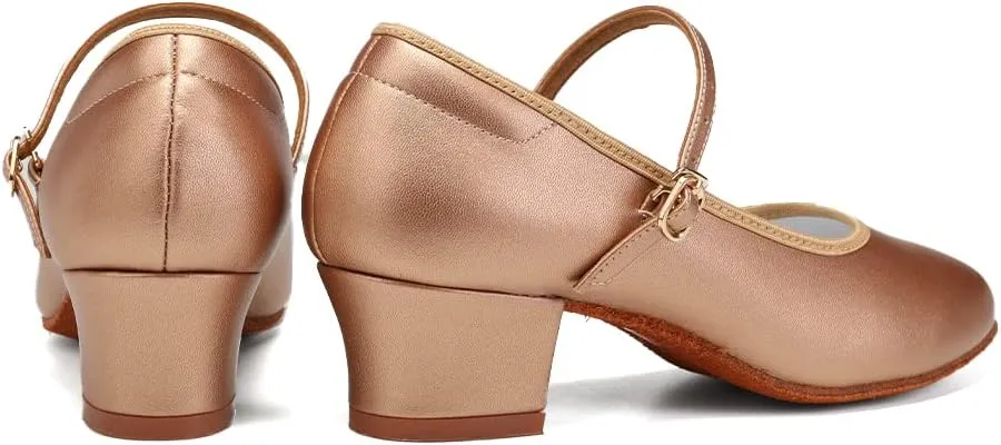 Character Shoes for Women Dance Shoes Low Heel Salsa Ballroom Tango Latin Flamenco Performance with Arch Support Dance Heels