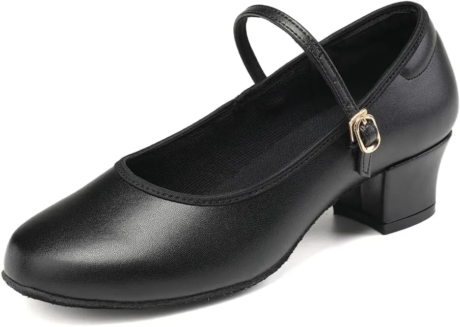 Character Shoes for Women Dance Shoes Low Heel Salsa Ballroom Tango Latin Flamenco Performance with Arch Support Dance Heels
